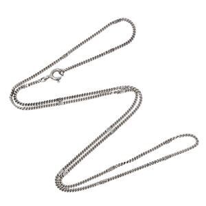 Estate Sterling Silver 925 1.4mm Crimped Cuban Link Chain Necklace 18"